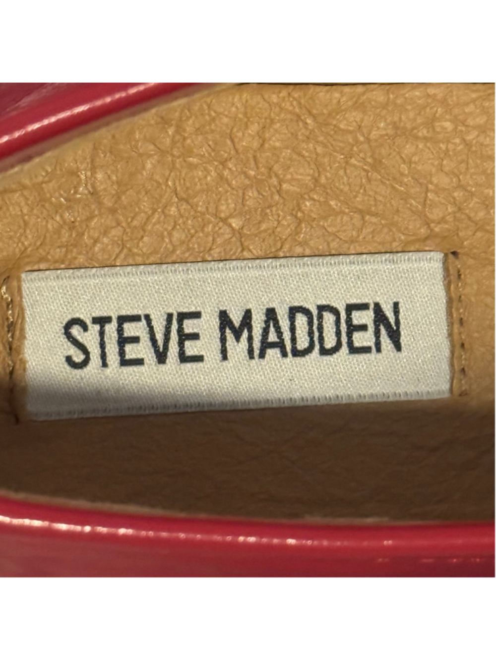 Steve Madden Red Leather Penny Loafers Women’s Size 9.5 Classic Preppy Chic - Picture 8 of 9